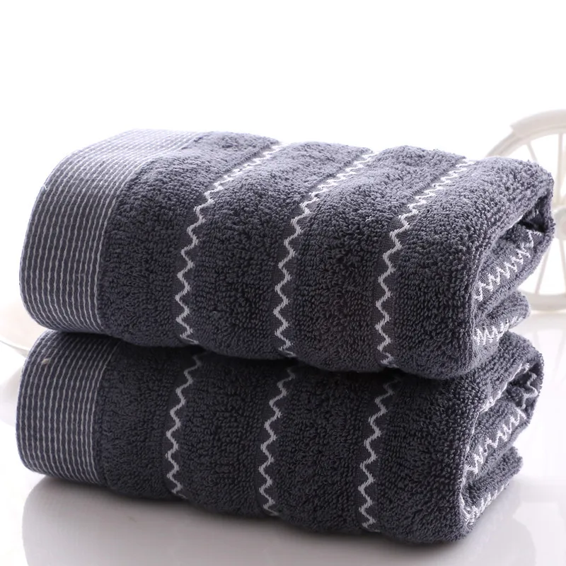 2pcs Set 100% Cotton Bath Face Hand Towels 34x74cm 70x140cm Hotel Quality Embroidered Towels for Home Bathroom Travel Sport Gift