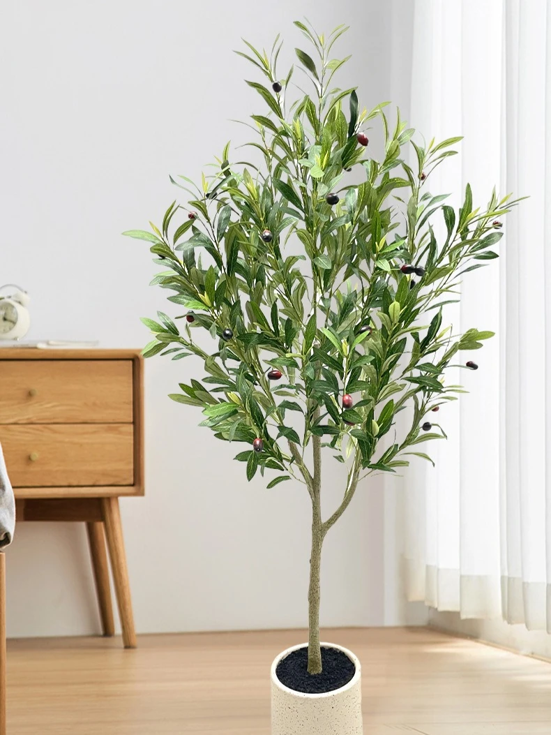 

Simulated green olive tree home living room office simulated olive bonsai living room sofa floor ornaments