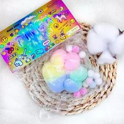 Kawaii Colorful Plush Cat Foot Fidget Toy Mochi Antistress Stress Relief Toy for Adult Children PU Slow Rebound Sensory Toys
