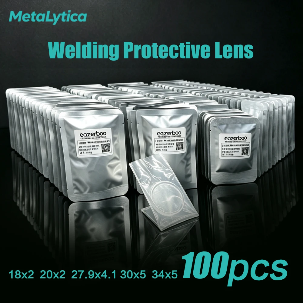 100Pcs Laser Protective Windows Lens 18x2 20x2 20x3 20x4 27.9x4.1 Optical Lens for Laser Cutting Head & Laser Welding Len