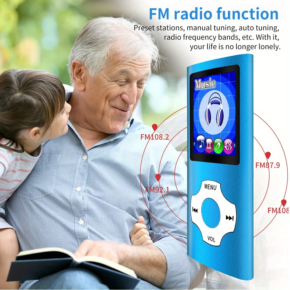 64GB MP3 MP4 Player FM Radio Portable HiFi stereo ebook Learning Walkman Pocket Audio Multi-language Setting