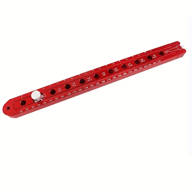 1Pc 340mm/13.38in Woodworking Scribing Center Finder Ruler Scribing Circle Ruler Woodworking Gauge Compass Measuring Tool