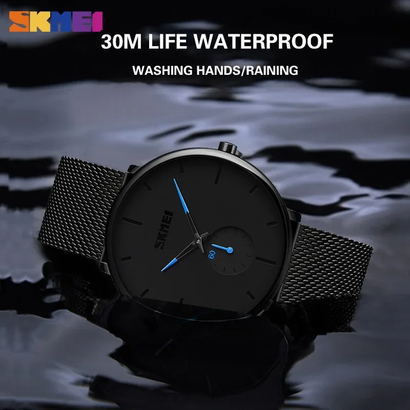 SKMEI 9185 30M Waterproof Big Dial Display Quartz Watch relogio masculino Fashion Men Watch Quartz Wristwatches Women Watches