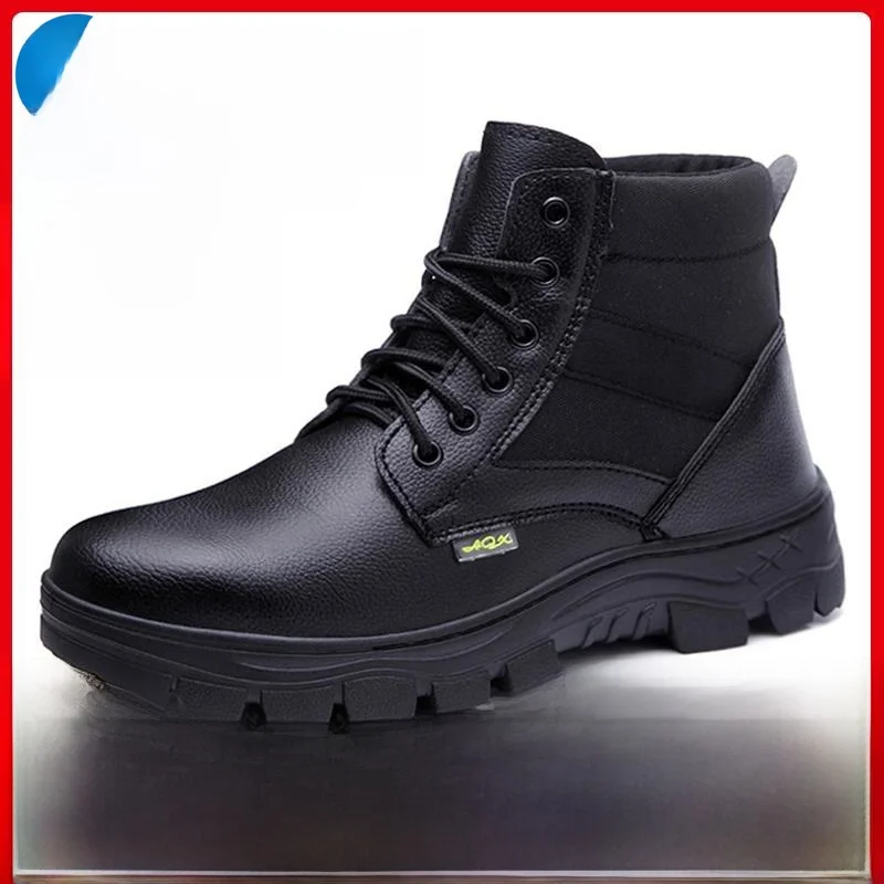 

Thiened Winter Se oes Men's High Top Fluffy Worksite oes Anti Cru And Piercing Warm And Slip Resistant Constructi...