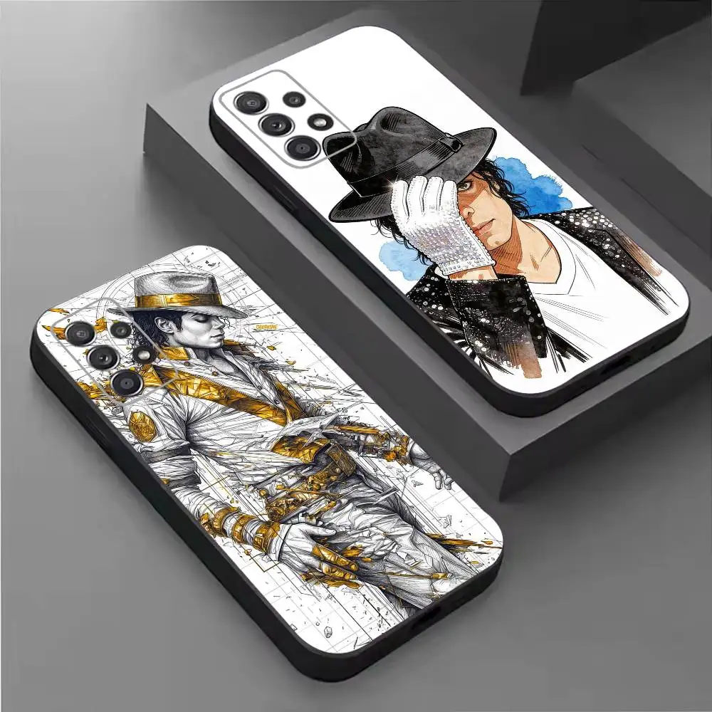 King of pop  Michael Jackson Phone Case For Samsung S26,25,24,21,22,21,20,10,9,8,7,6,Ultra,Plus,Fe, Lite Black Cover
