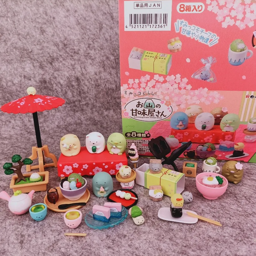 

Rement Kawaii Sumikko Gurashi Shirokuma Neko Dessert Model Trendy Toys Blind Box Birthday Gift Desktop Decor Anime Cartoon