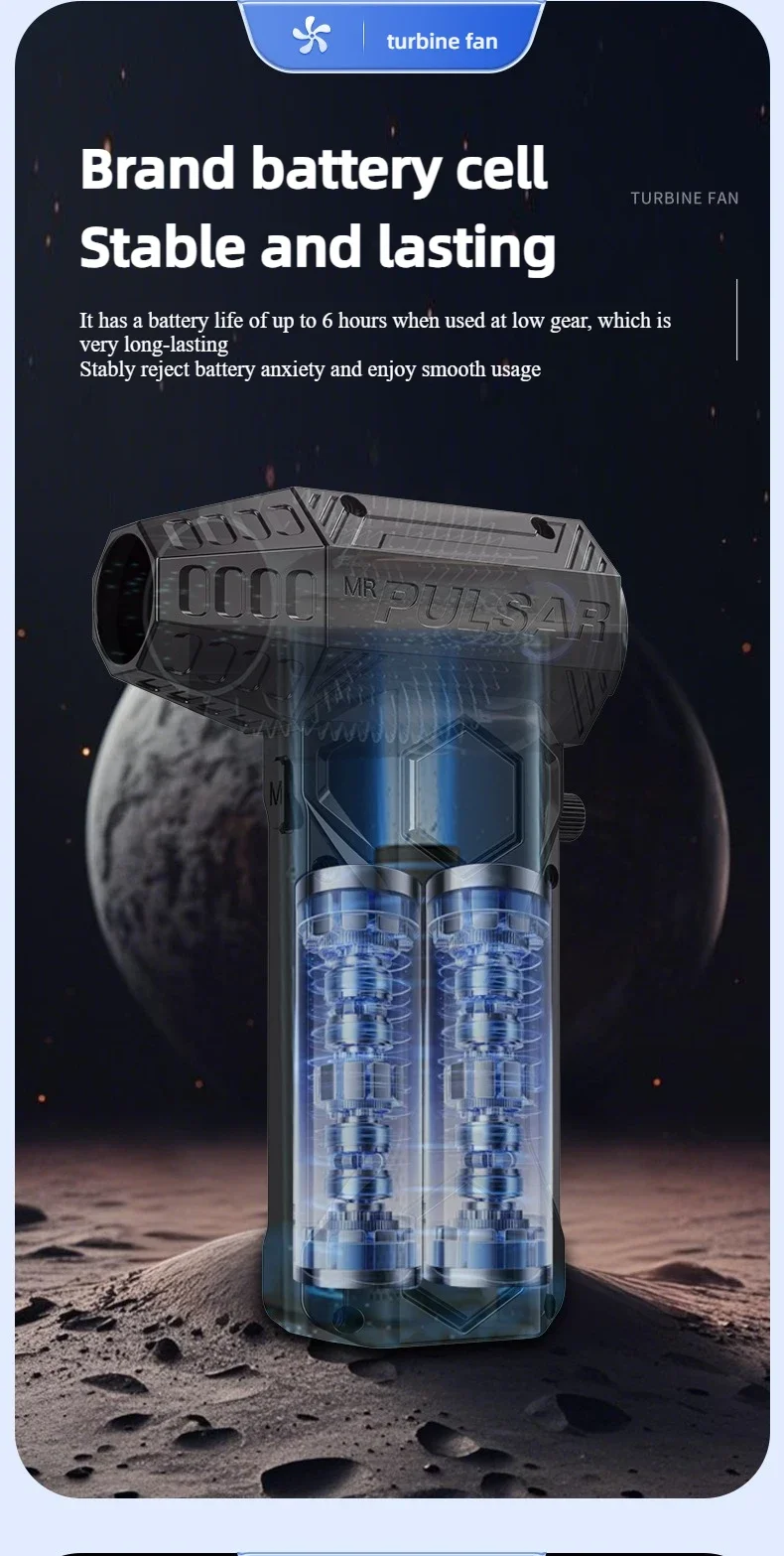 Ventola Turbo Jet ad alta potenza 990000 giri/min con kit aspirapolvere 10000mAh Ventilatore d'aria violento Motore senza spazzole Aspirapolvere Pulizia tastiera