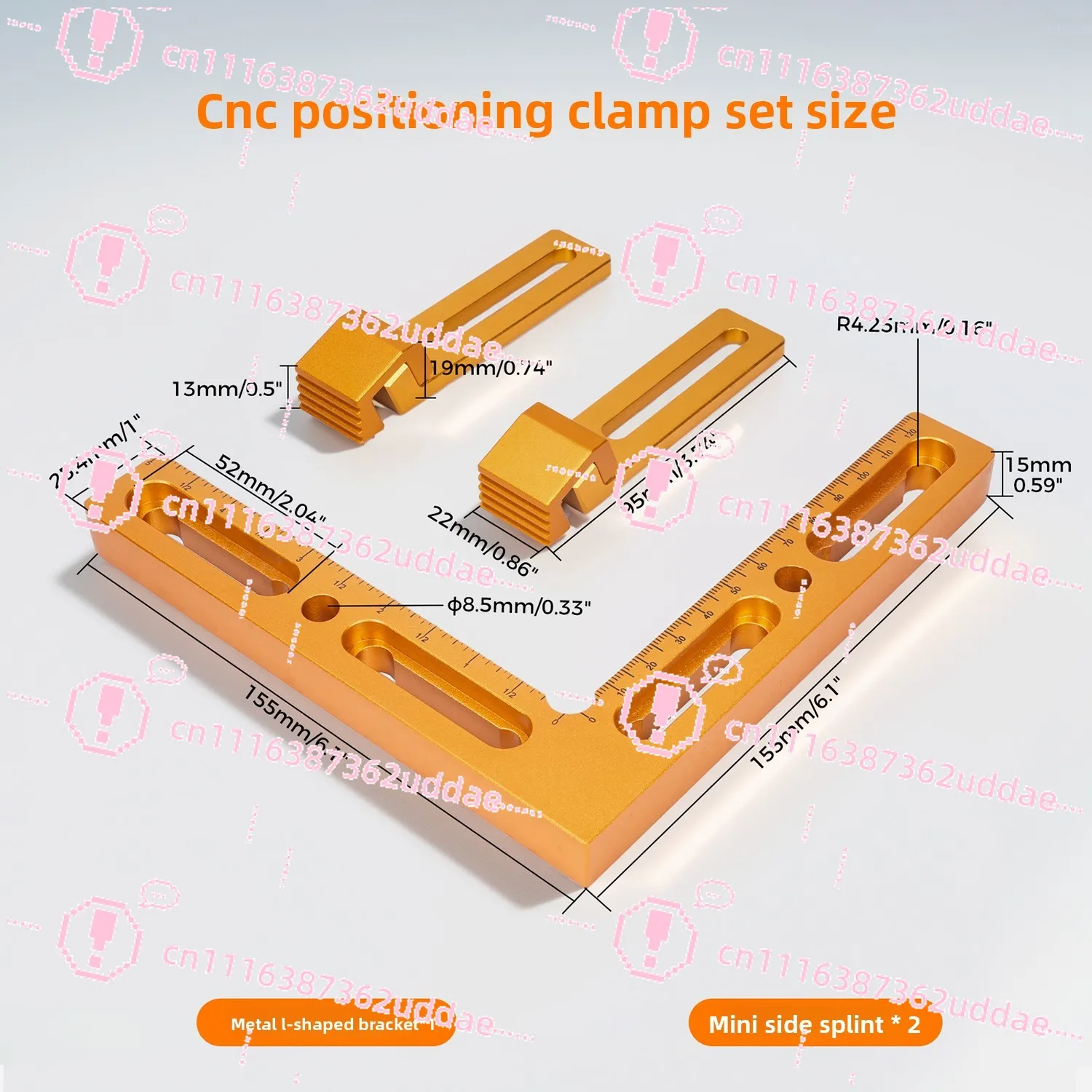 Right Angle Clamp, Aluminum Alloy, Angle Ruler 90 Degrees Numerical Control Machine Tool, Engraving Machine Right Angle Fixture