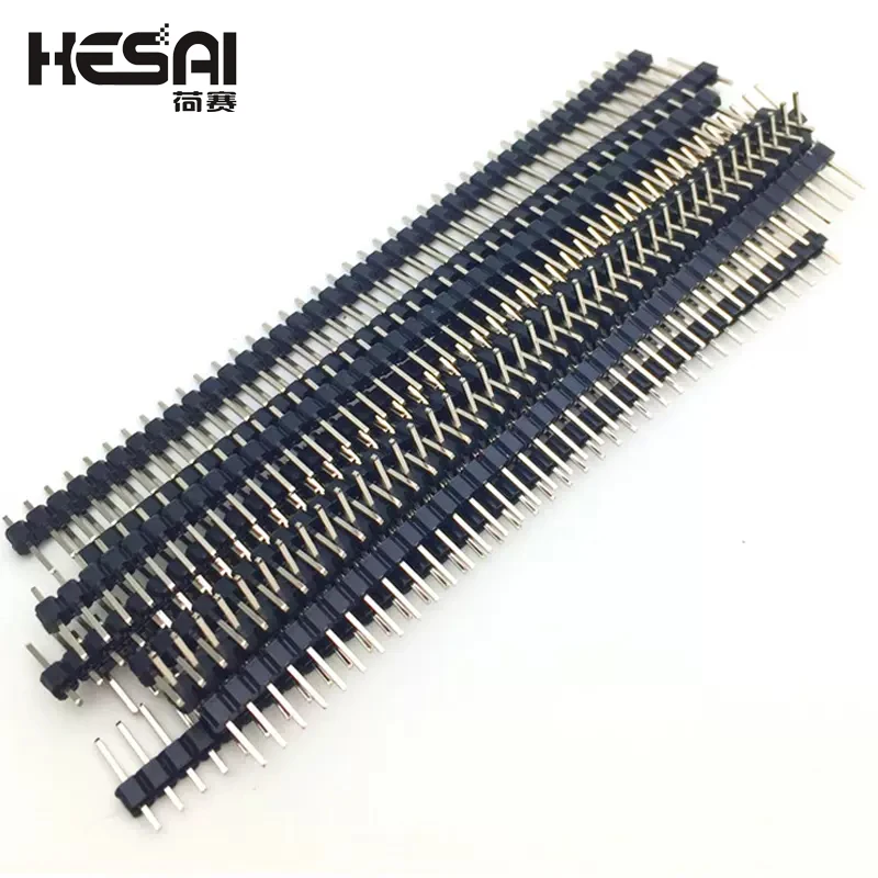 20PCS/lot10 Pairs 40Pin 1x40 Single Row Male And Female 2.54 Breakable Pin Header PCB JST Connector Strip For Arduino Diy Black