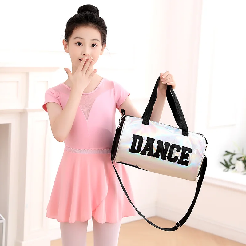 Children Dance Bag Ballet Ethnic Latin Laser Women Shoulder Bags Pink Handbag Cartoon Dance Bags for Girl Class Bags