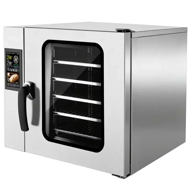 Multifunctional Hot Air Steam Oven 5 Trays, 30-300°C, 6kW, 360° Air Circulation, Simultaneous Steaming & Baking