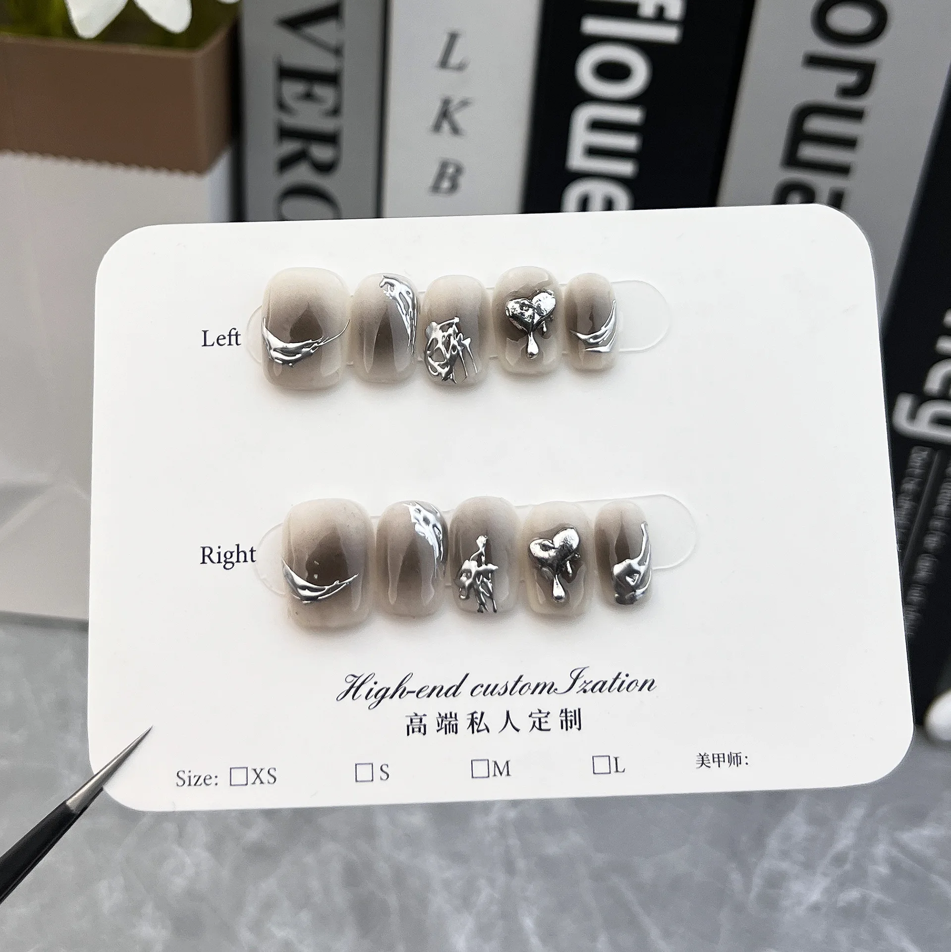 Handgemachte Kurze Presse auf Nägel Schwarz Rosa Wieder Verwendbare Falsche Nägel mit Design Künstlichen Volle Abdeckung Nagel Tipps Nail art Maniküre y2k