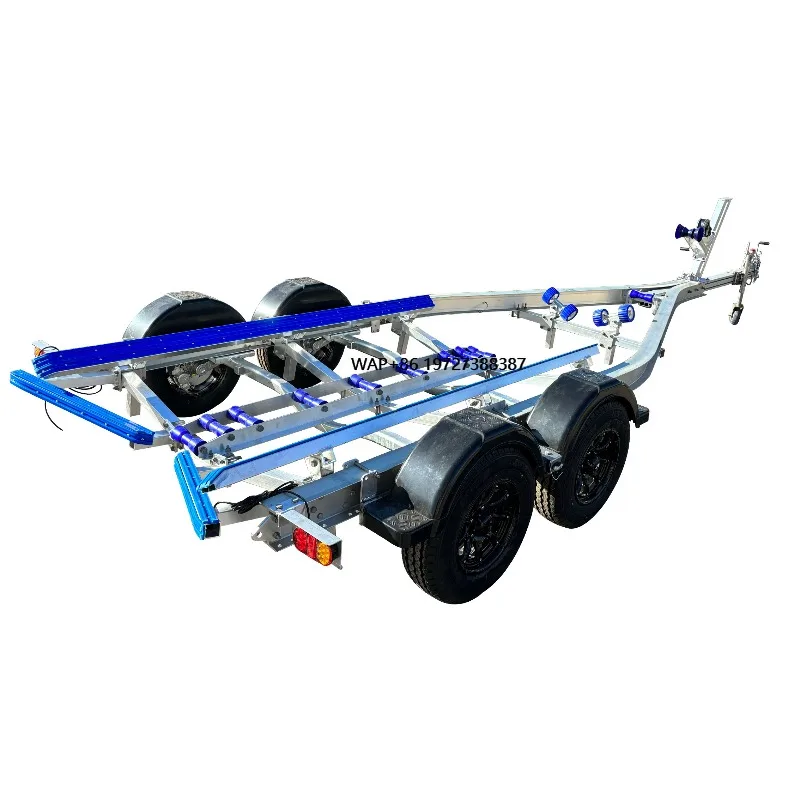 OEM 6900mm Poly Bunks Aluminum Boat Trailer With Tandem Axle