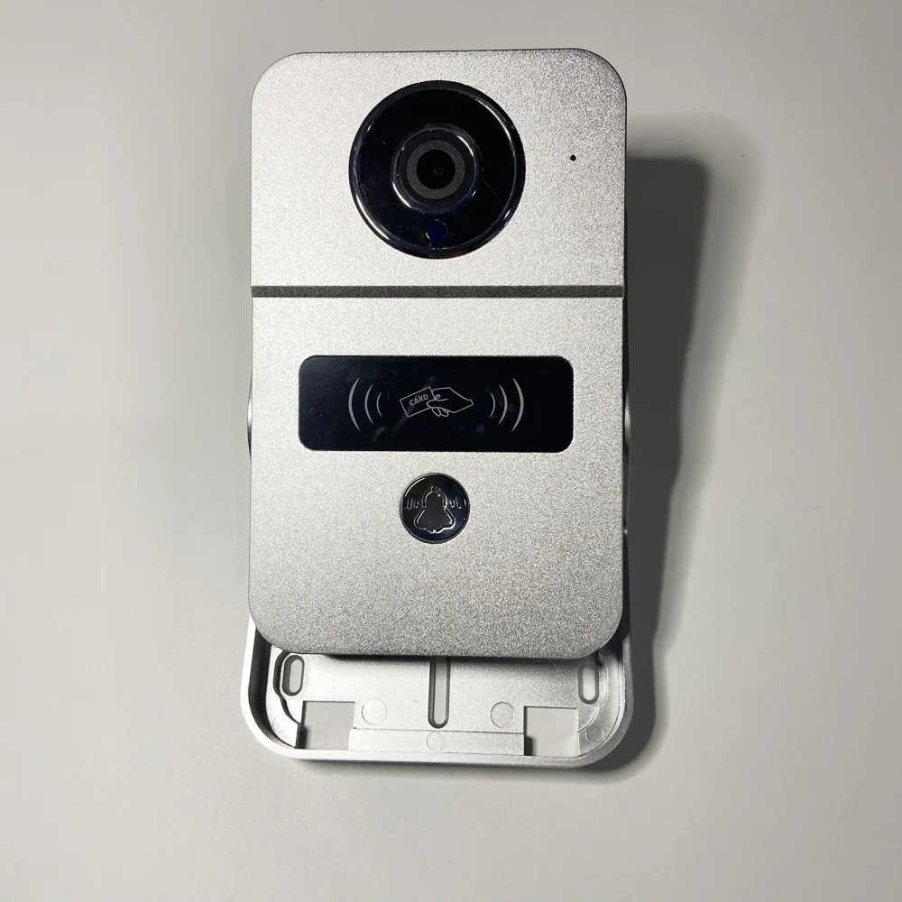1Pcs 2.4G WiFi Wireless Video Door Phone Tuya Smart Life Cellphone APP Unlock Push Message IC Card Unlock Infrared POE Power