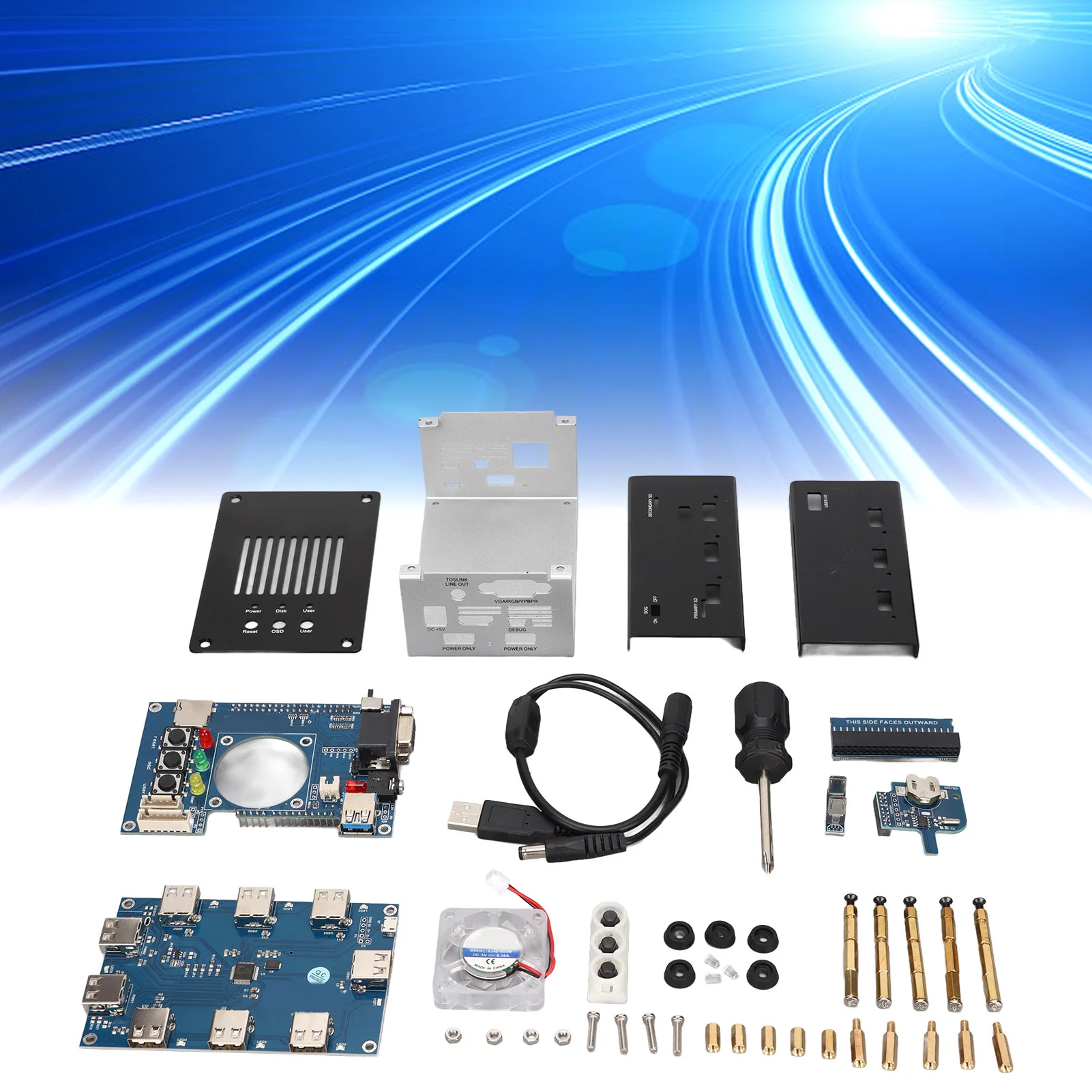 

Комплект металлического корпуса «сделай сам» для Mister FPGA, USB-концентратор, 128 МБ, плата ввода-вывода V2.1, комплект V6.1, стабильный, прочный комплект RTC, 32 МБ FPGA