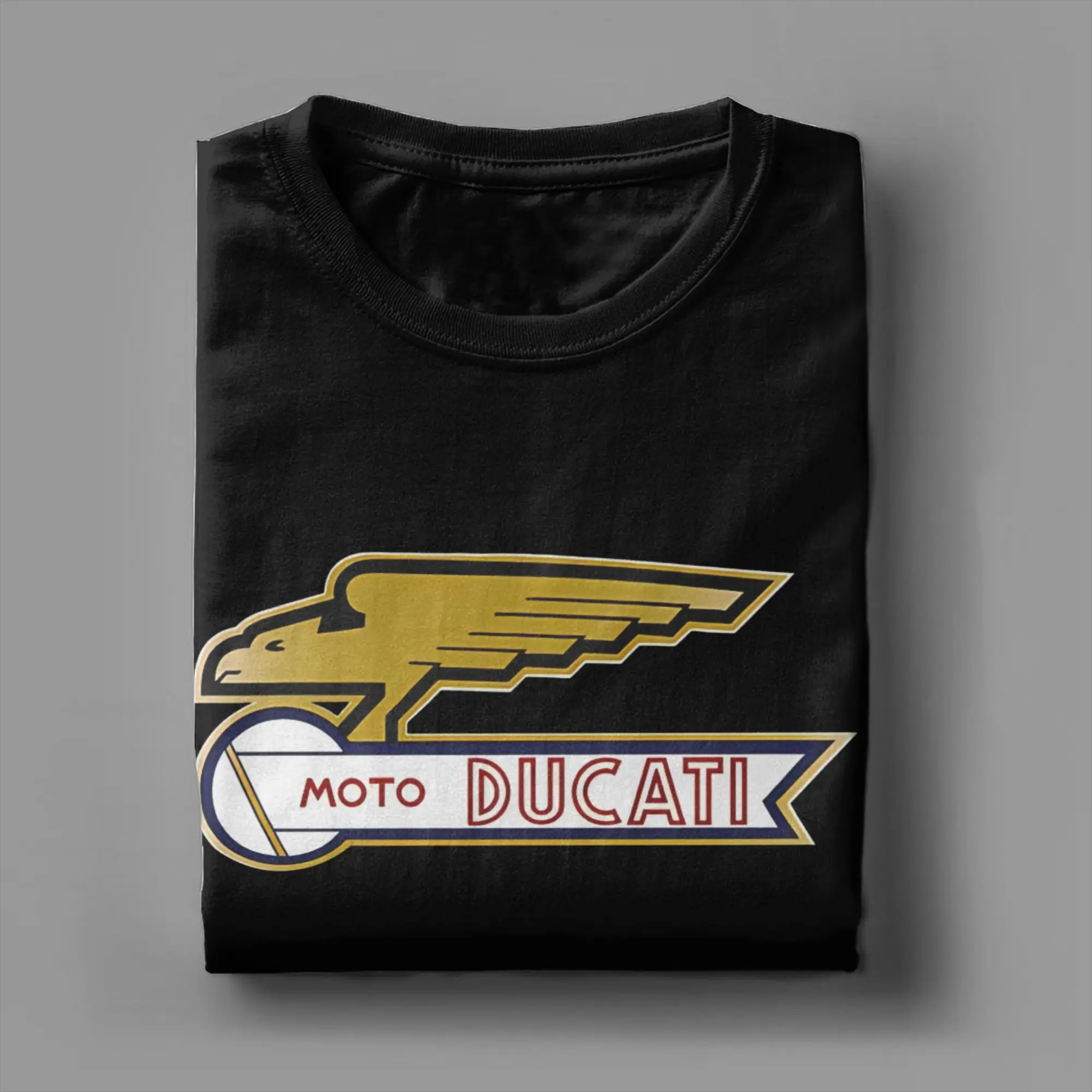 Classic Graphic Funny 100% Cotton T-Shirt D-Ducatis Tops Tees For Men view 3