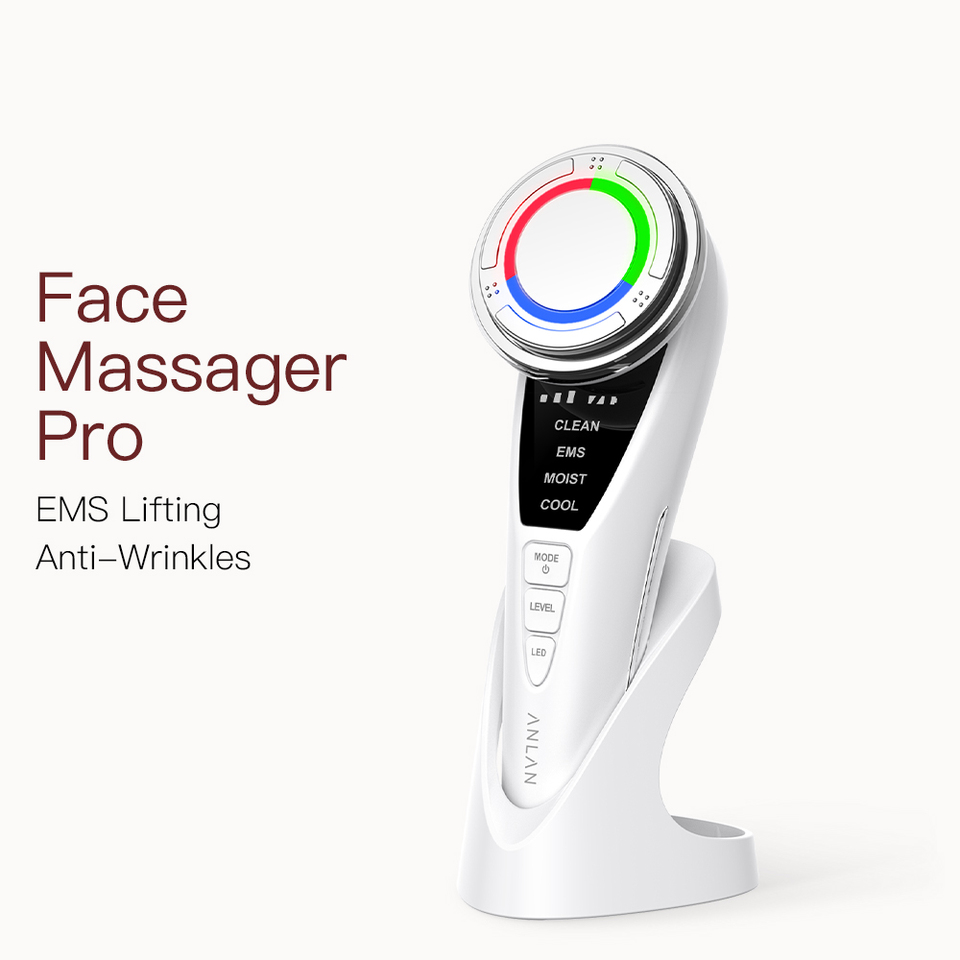  ANLAN Facial Massager Pro Microcurrent Face Lifting Skin Rejuvenation with Cold Deep Cleaning Anti-aging Skincare Beauty Device