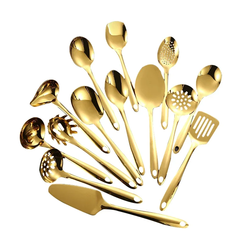 High Quality Cooking Tools Set Kitchen 14 Pieces Stainless Steel Cooking Utensils