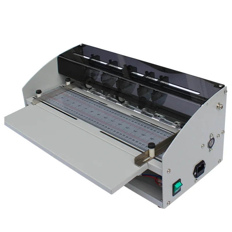 J500 small electric desktop paper 460mm indentation punching machine multifunctional paper processing machinery