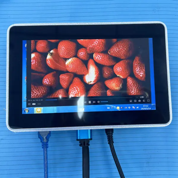 7 Inch 1080P TFT LCD 12V-24V Auto Player Car Video Display PCAP Touch Screen Car PC IP65 1000Nits  Industrial LCD Monitor