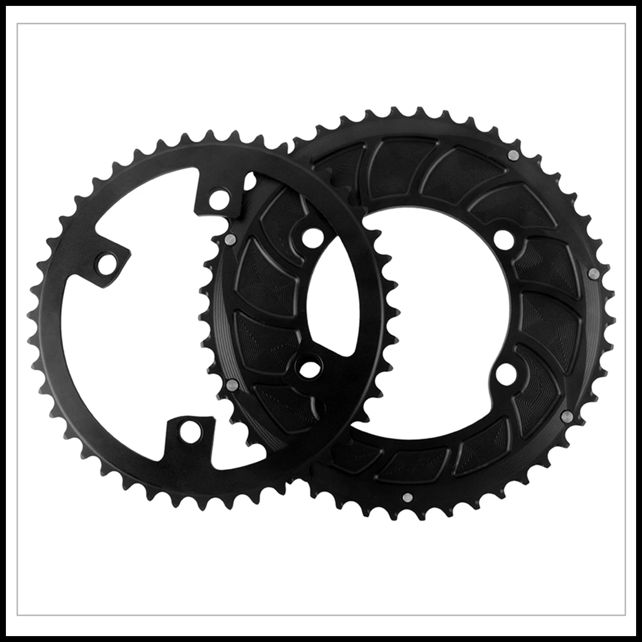 WUZEI 110BCD Rennrad Doppelkettenblatt 2x 10 11 12 Gang Fahrradkettenblatt für Shimano 105 5800 6800 DA9000 58/44T 56/42T – Detail 25