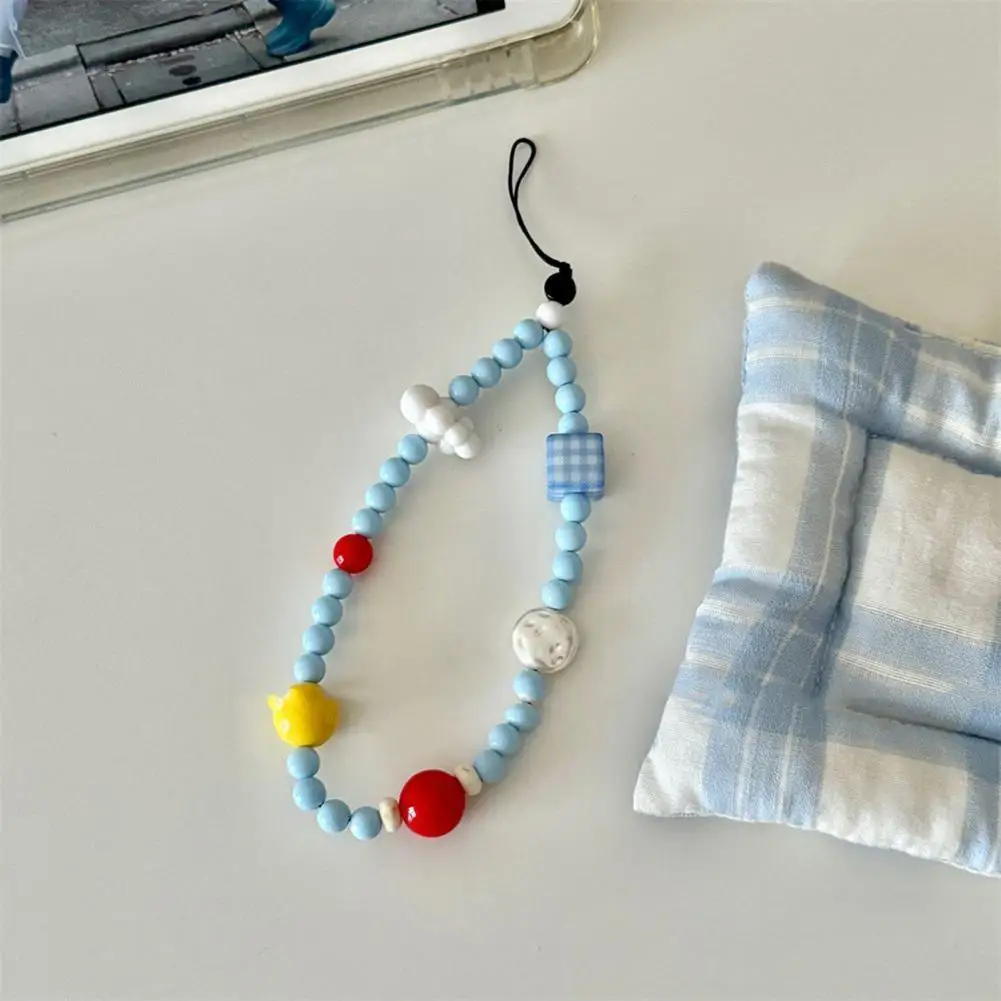 Cute Fresh Cloud Chrry Bracelet Chain Color Blocks Phone Case for Infinix Zero Flip Tecno V Flip2 Shockproof Hard Cover