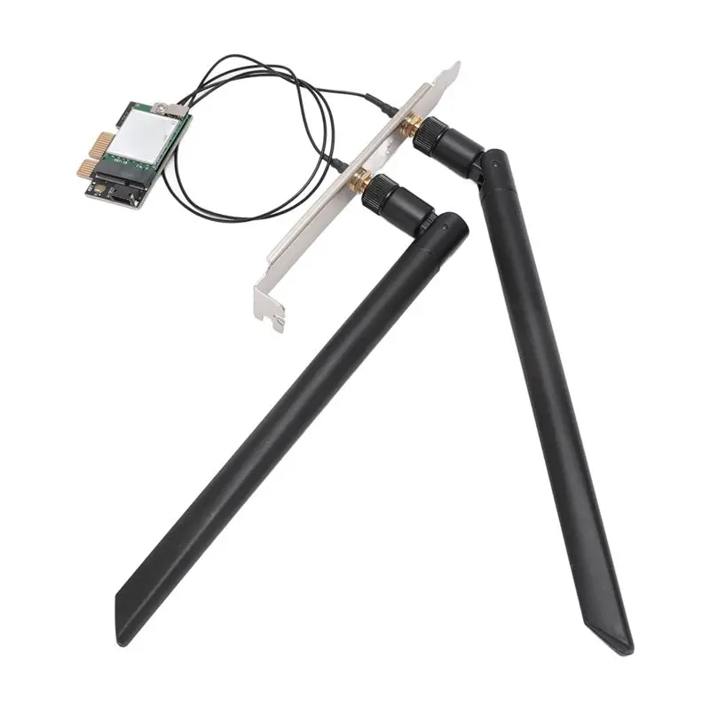 

AEF6-2.4G/5G Wireless Wifi Network Card Bluetooth4.0 PCI-E 1X Desktop Wifi Adapter Card Dual Band Wireless Desktop 2 Antennas