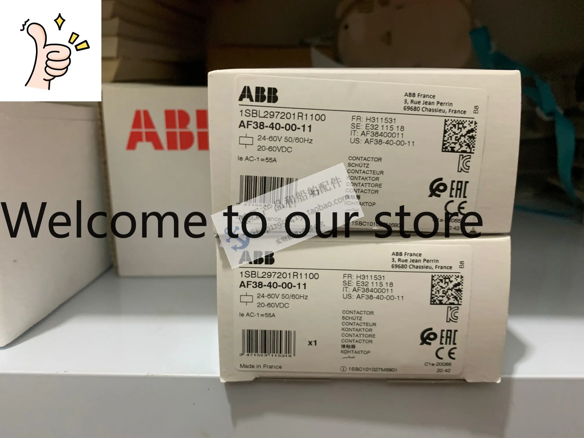 Nuevo Contactor Original ABB AF38-40-00-11 DC AC Compartido 24-60VAC/DC
