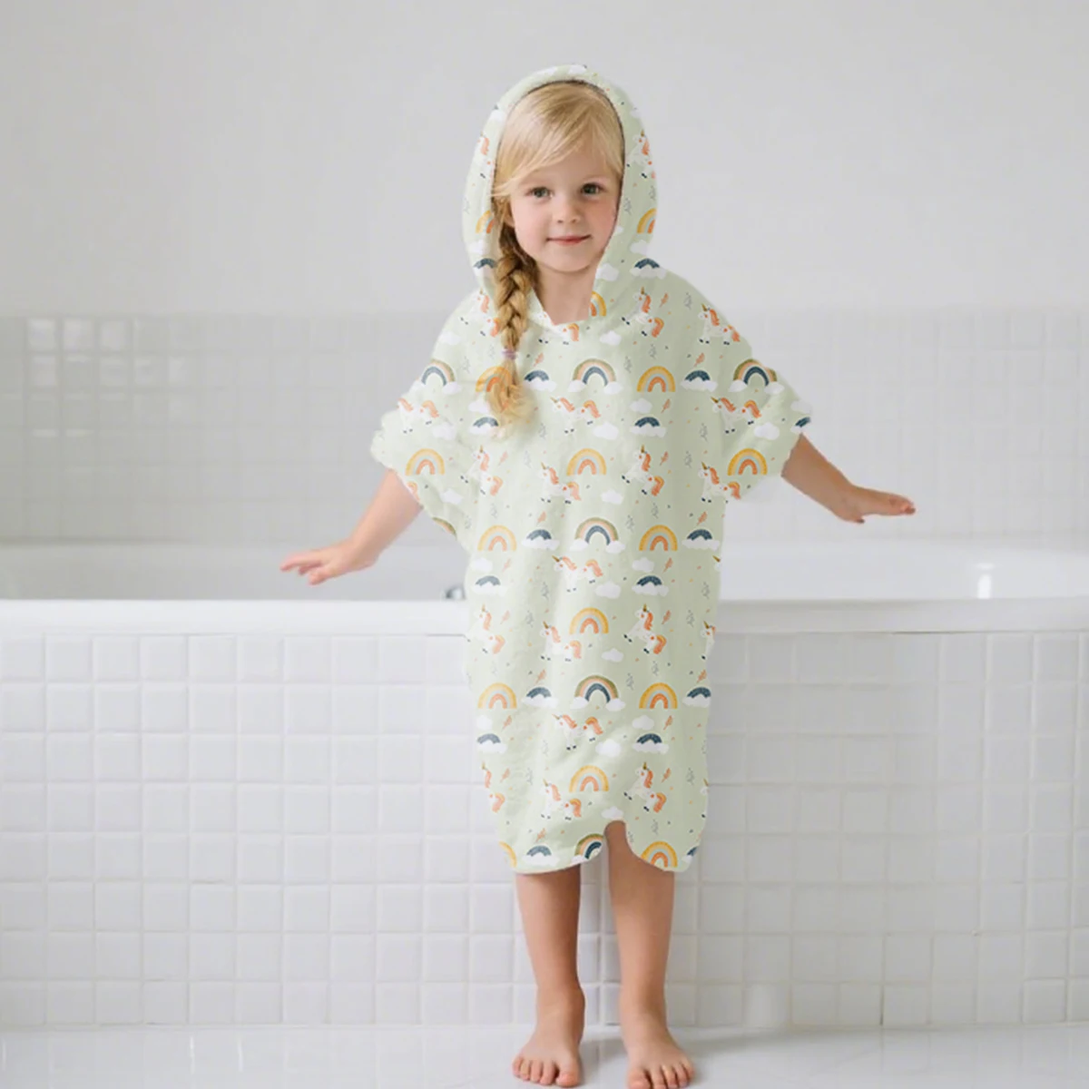Kangobaby Baby Bath Towel Absorbent Beach Towel Quick Drying Hooded Raincoat Baby Shower Baby Swimming Pool Towel 0-5 Years