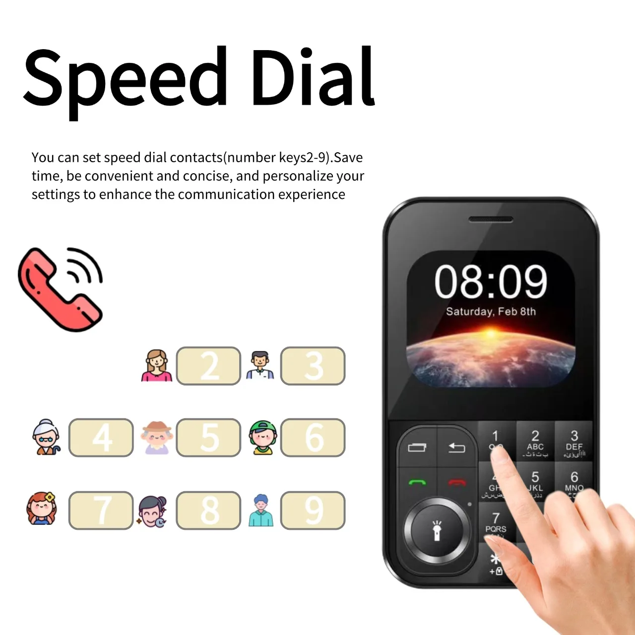Pocket Phone Ultra Slim Mini Speed Dial Dual SIM Voice Changer LED Blacklist Torch Large Button Palm Cellphone Small Size Cheap