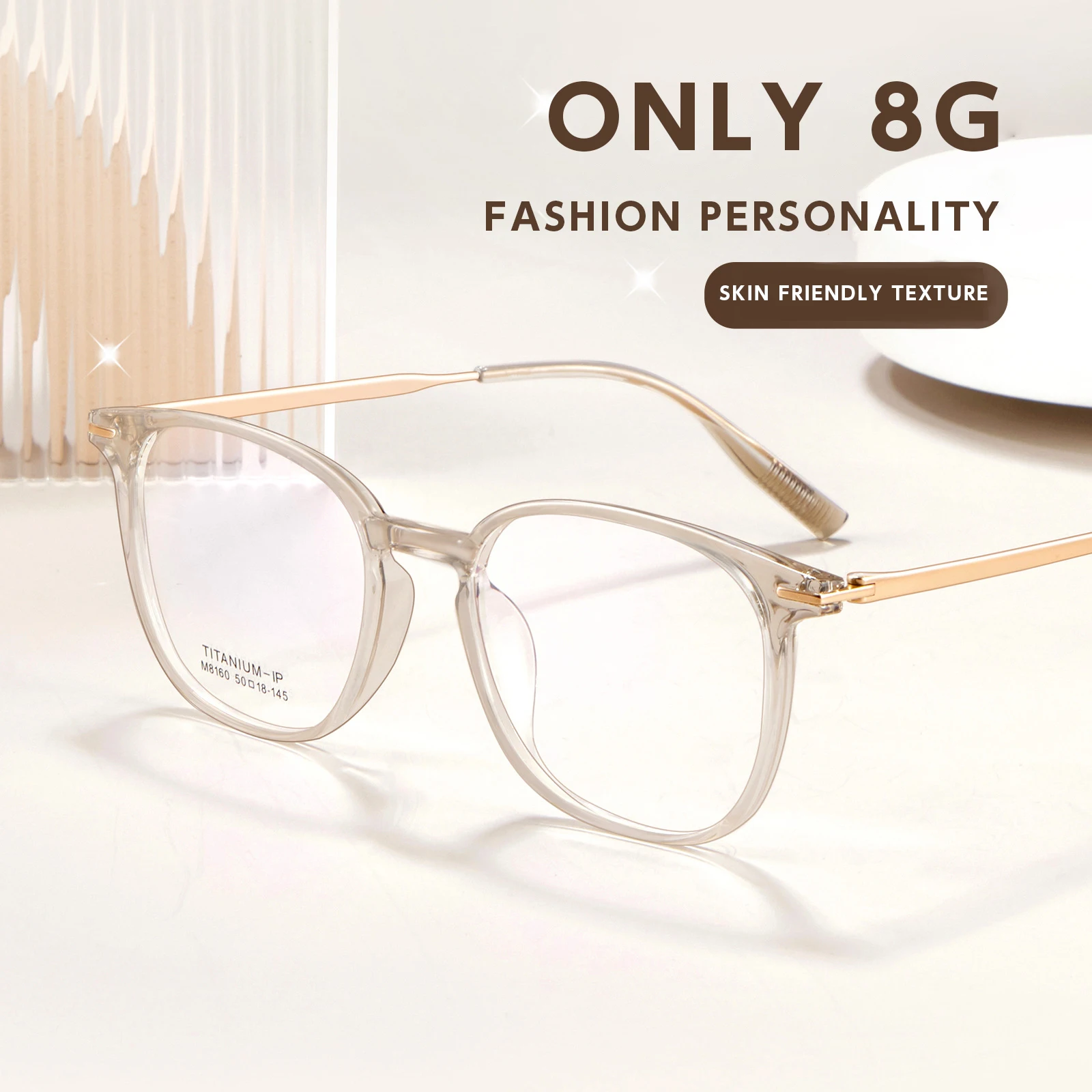 HONGMEI 8160 High Quality Square Retro Square Classic Eyeglass Frames Myopia Prescription Glasses Hyperopia Reading Optical