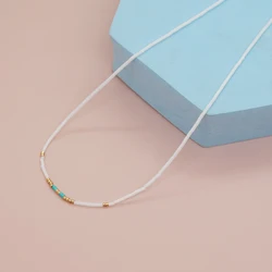 Go2boho Bohemian Glass Bead Necklace Handmade Rainbow Beads Stack Adjustable Chain Elegant Woven Luck Jewelry For Women Girl