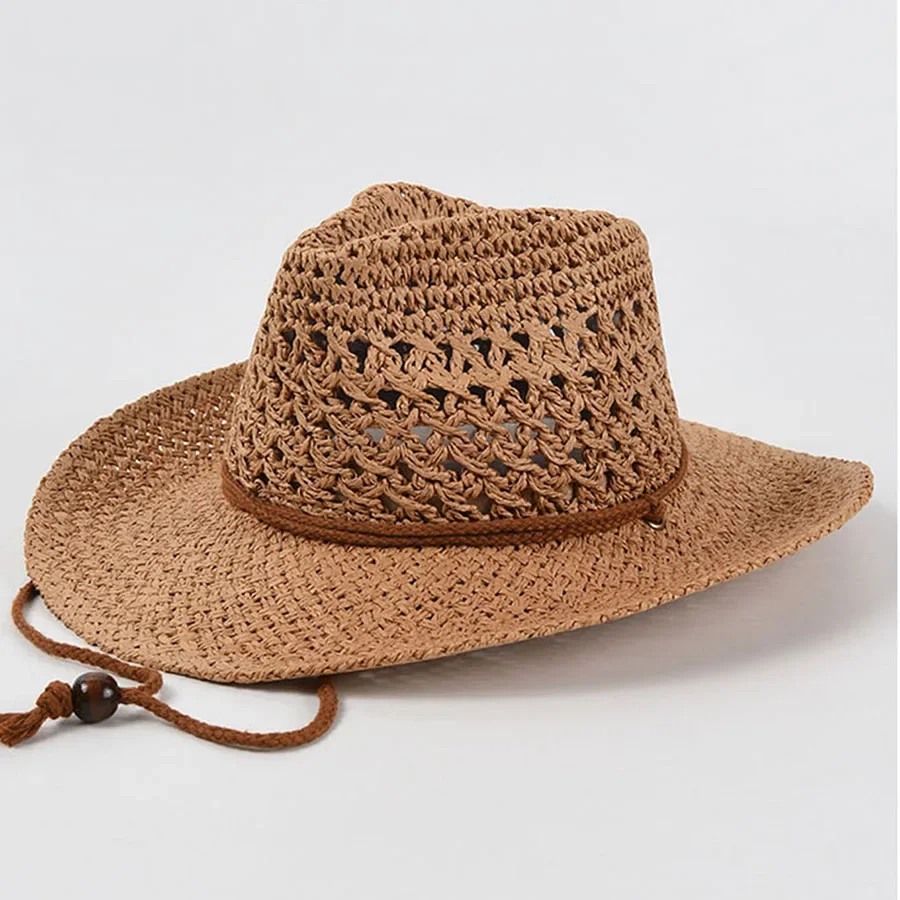 

Soft Straw Hat For Men Women Summer Breathable Travel Beach Hats Solid Wide Brim Sunscreen Hat