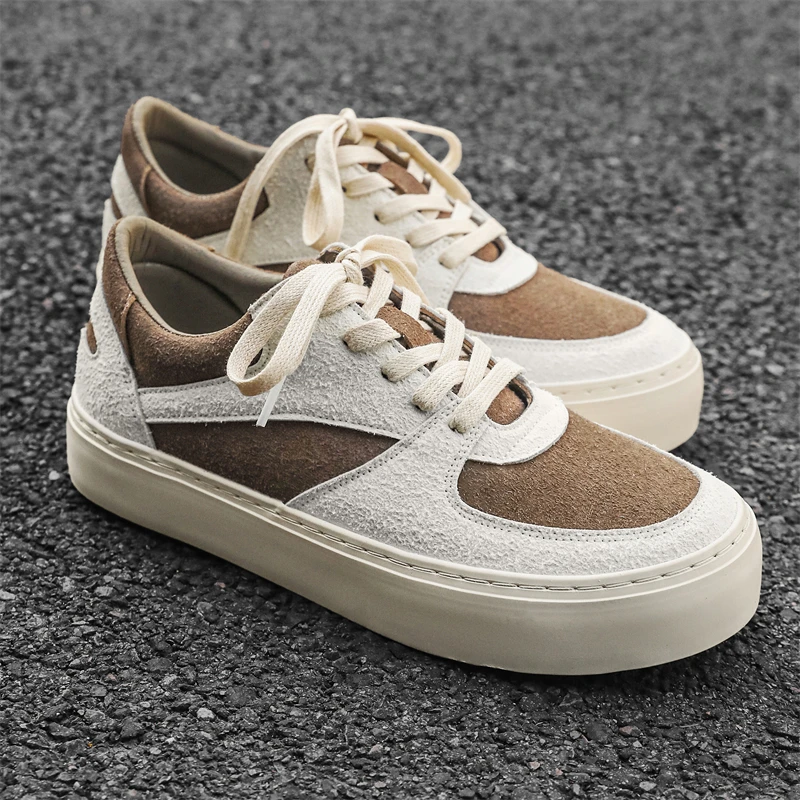 

Однотонная мужская спортивная обувь, удобные кожаные мужские кроссовки, дизайнерская мужская парусиновая обувь для бега, уличная обувь на плоской подошве