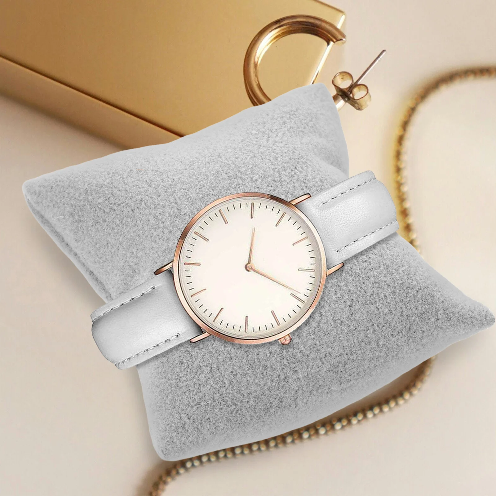 

6pcs Jewelry Display Pillow Simple Design For Watch Bracelet Bangle Chain Holder Organizer Case Display Mat Accessory