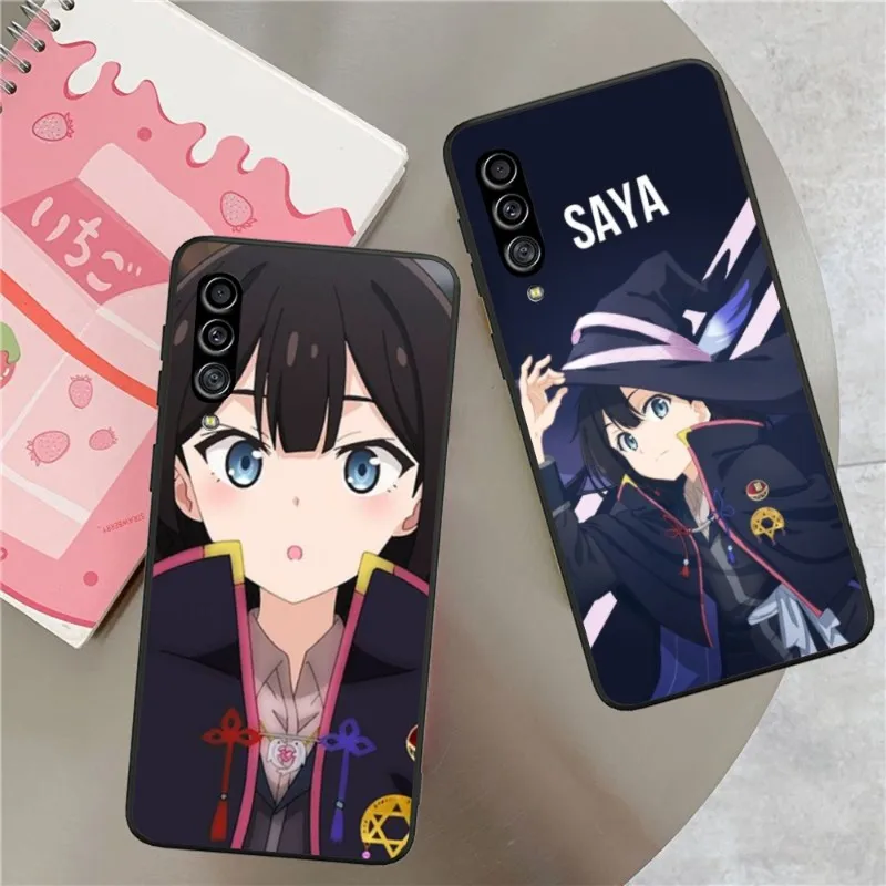 Majo no Tabitabi Saya Funda de teléfono para Samsung Galaxy S23, S22, S21, S10, S9, S8 Plus, Ultra negra, Funda de teléfono suave