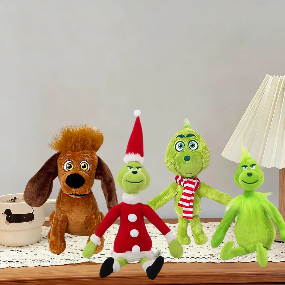 Grnchh Kerst Knuffel Zacht Gevulde Pop voor Kinderen Kawaii Room Decor Cadeau voor Jongens Meisjes Vakantie Feestartikelen Kerstcadeau