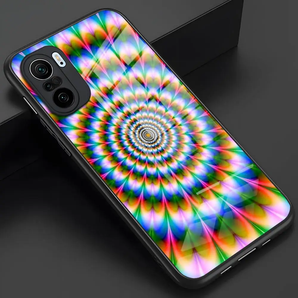 Phone Case For Wonderful Xiaomi Sleep 13 10 10T Illusion 11i 11T Redmi Note 8 9 11 Colorful 11S Pro Poco M4 X3 F3 Glass Cover