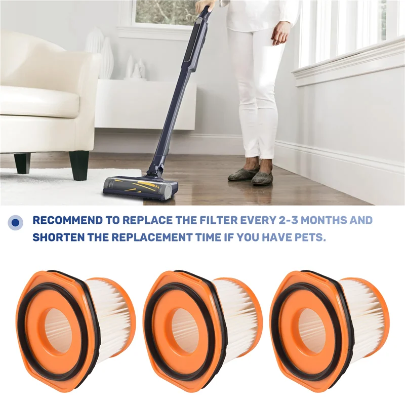 ATP3- 4 Pack Replacement Vacuum Filter For Shark Wandvac System WV360 WS620 WS630 WS632 WS632BLBRN WS632GDBRN,Part XFFWV360