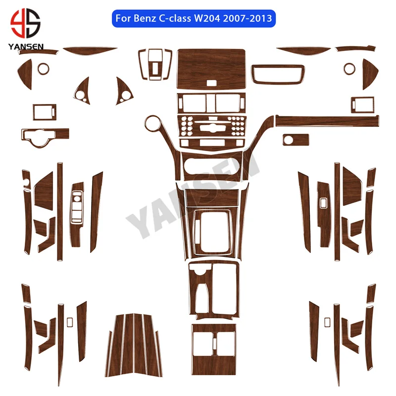 

Car Center Console Windows Control Shift Decorative Cover Trim Sticker For Benz C Class W204 2007 2008 2009 2010 2011 2012 2013