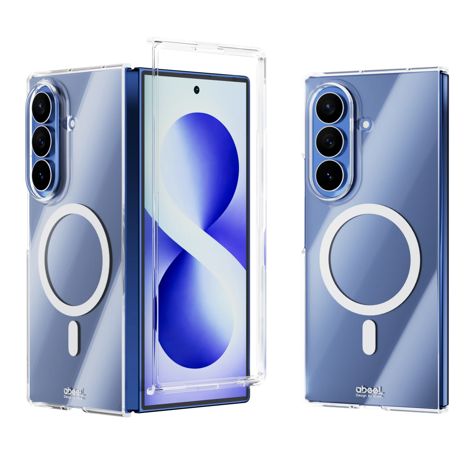 Ultra thin Magnetic Clear Skin Feel Case for Samsung Galaxy Z Fold8 ultra 7 6 5 Shockproof for Magsafe Wear Resistant Hard Cover