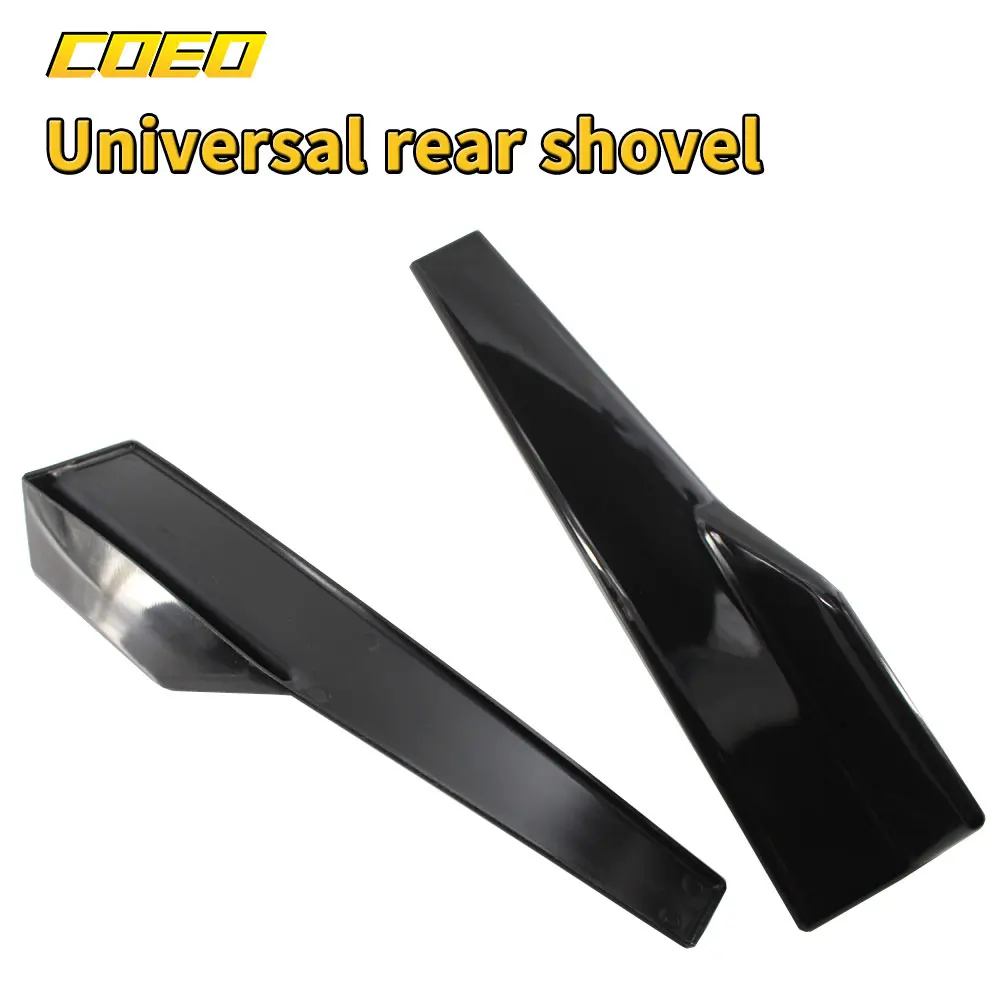 

1 Pair Universal Gloss Black Rear Bumper Lip Splitter Deflector Spoiler Scratch Resistant Wing Shovels