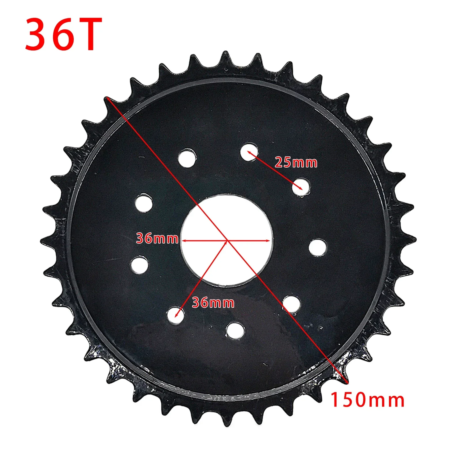 Novo Kit de Coroa Traseira de 36/44 Dentes com Suportes para Motor, Compatível com Bicicletas Motorizadas de 49cc, 66cc e 80cc