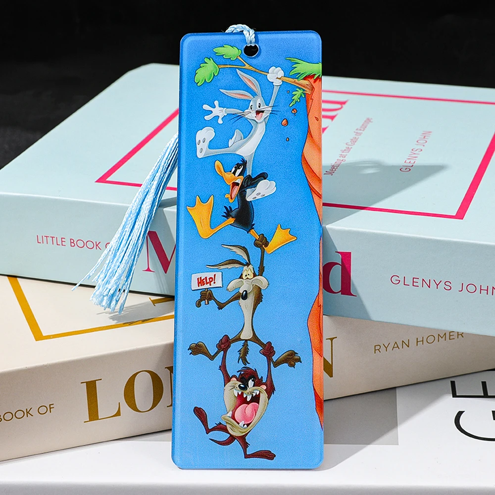 Rabbit Brother Cartoon 3D Bookmark - Joyful Character Stacking Music Design Animation Comic Reading Mark Childhood Animation Fan
