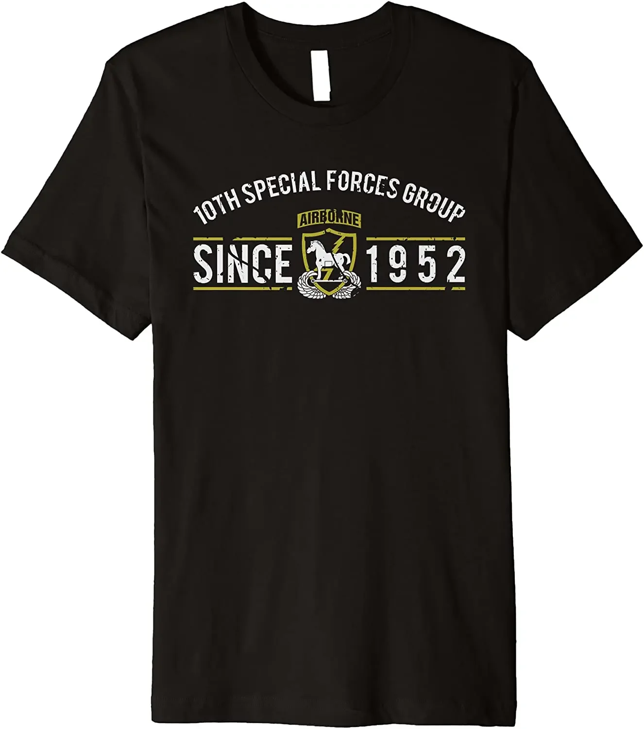 Since 1952 US Army Airborne 10th Special Forces Group T Shirt. Short Sleeve 100% Cotton Casual T-shirts Loose Top Size S-3XL