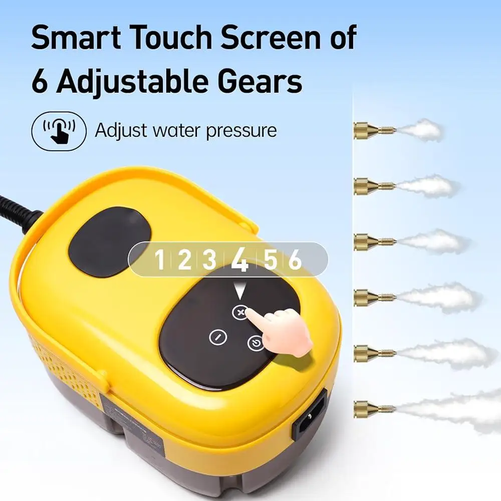 2500Wポータブルスチームクリーナー、ハンドヘルド高温機、車のディテーリング、キッチン、バスルームの掃除用、ブラシアクセサリー付き