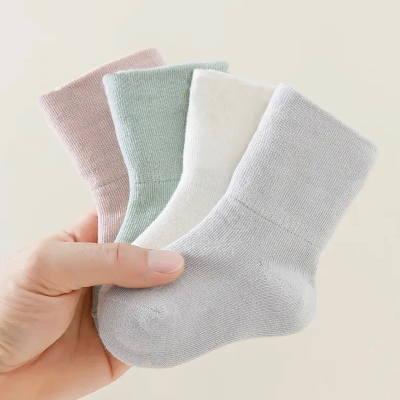 

Solid Color Baby Cotton Socks Spring Autumn Middle Tube Sock 0-1Year Infant Footwear Boy Girl Children Comfortable Cotton Socks