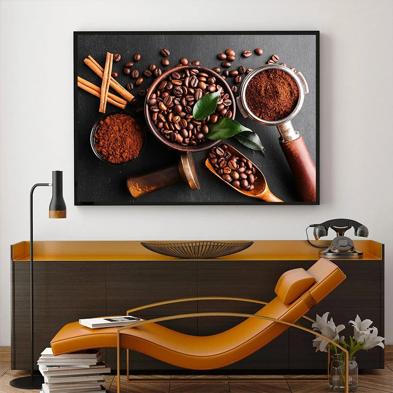 Cocina moderna, hierbas, especias, utensilios para Sushi, cuchara, cuadro artístico de pared, pintura en lienzo, obra de arte de lujo, póster