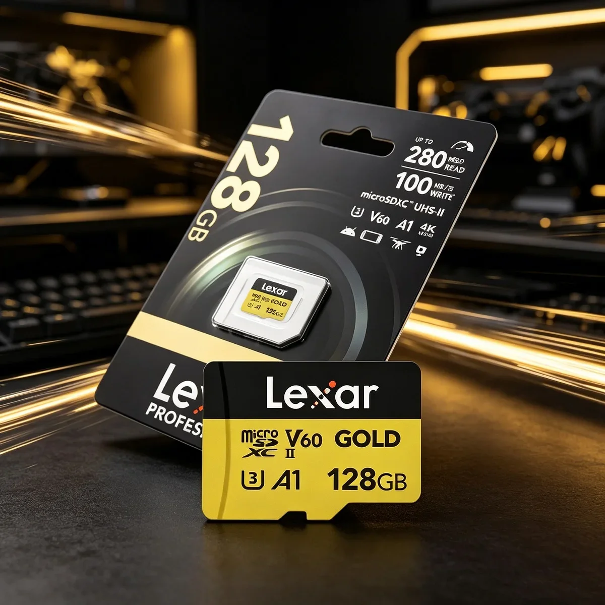 Lexar GOLD Professional microSDXC 128GB 256GB A1 C10 U3 High speed Memory Card SD Card 4K TF Card for Camera Switch
