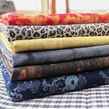 棉質彈性印花布料 春夏水洗牛仔布 輕薄柔軟透氣布料 設計師批發紙 以米發售 10 最佳銷售 牛仔布 - №10